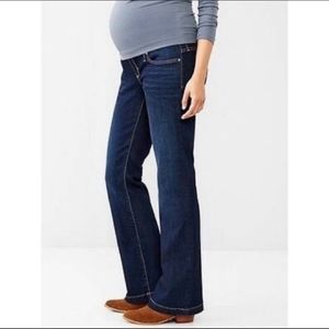 Gap Maternity Perfect Boot Boot Cut Jeans - dark indigo wash